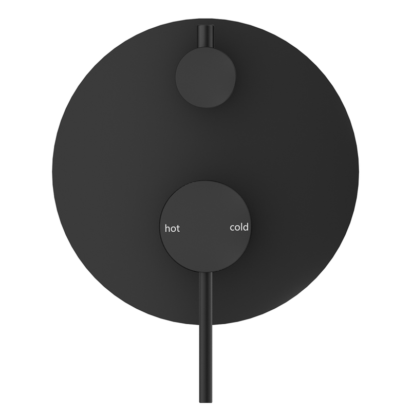 Mica Matte Black Shower Mixer Diverter - 1P - Trim Kit Only