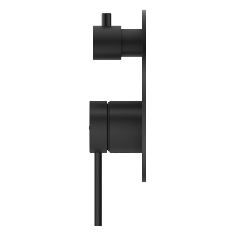Mica Matte Black Shower Mixer Diverter - 1P - Trim Kit Only