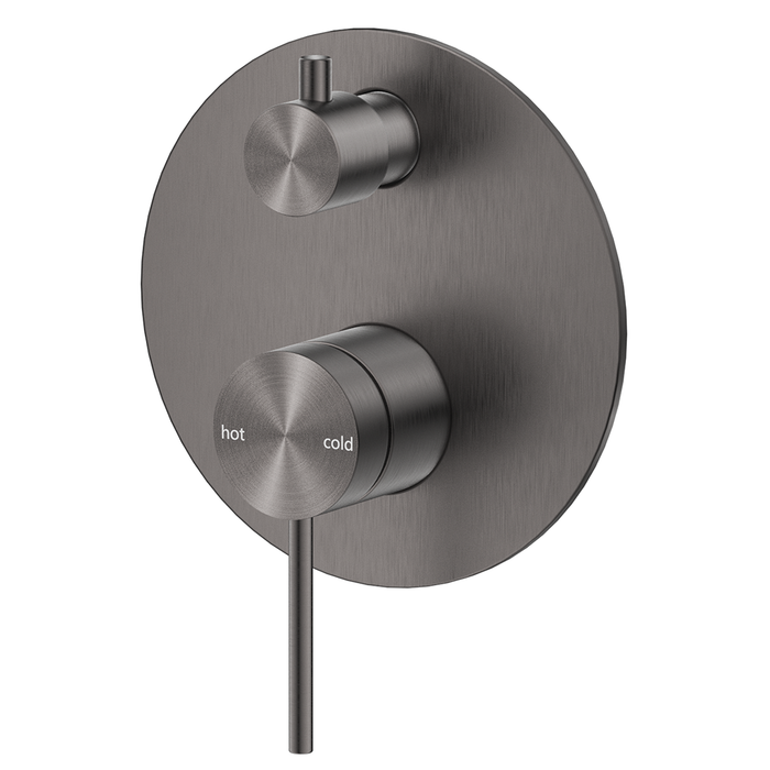 Mica Gun Metal Shower Mixer Diverter - 1P - Trim Kit Only