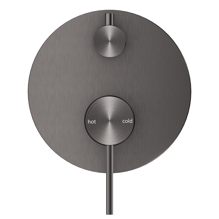Mica Gun Metal Shower Mixer Diverter - 1P - Trim Kit Only