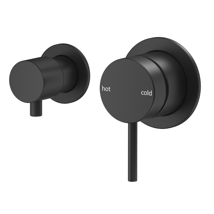 Mica Matte Black Shower Mixer Diverter - Sideways - Trim Kit Only