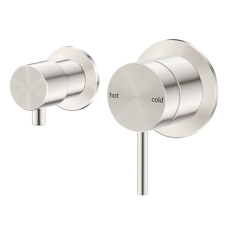 Mica Brushed Nickel Shower Mixer Diverter - Sideways - Trim Kit Only