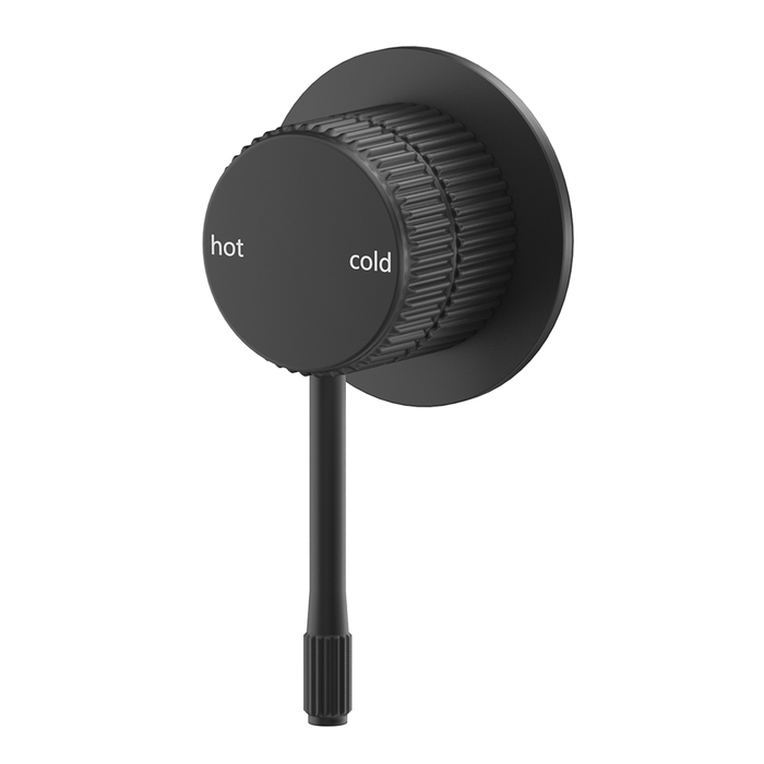 Mica Fluted Matte Black Shower Mixer