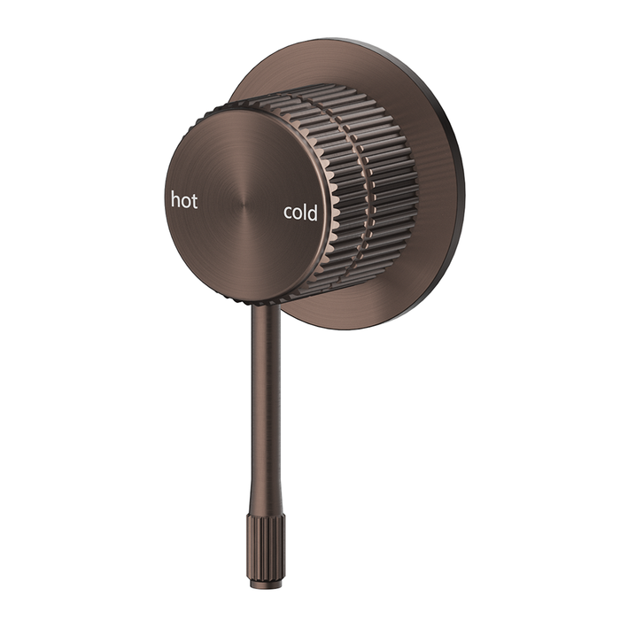 Mica Dusk Bronze Fluted Shower Mixer
