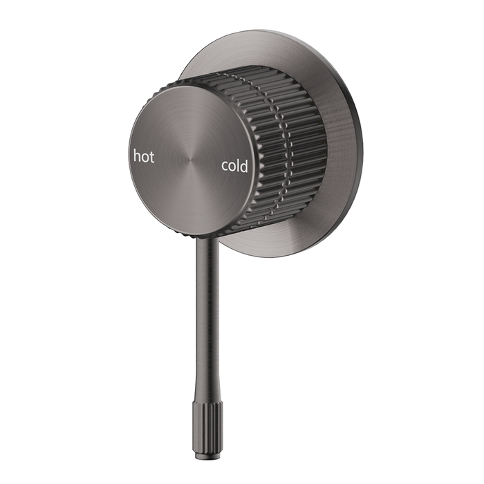 Mica Fluted Gun Metal Shower Mixer