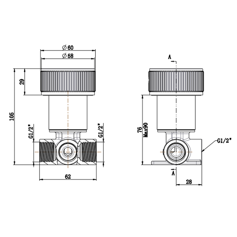 Mica Brushed Nickel Fluted Progressive Shower Mixer