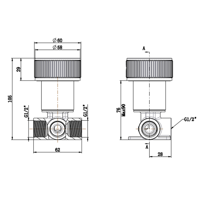 Mica Chrome Fluted Progressive Shower Mixer