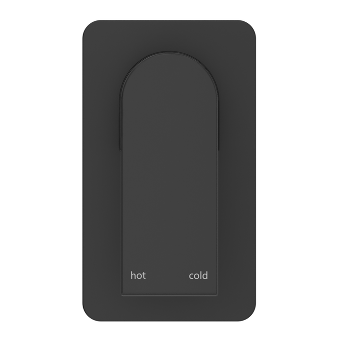 Beki Matte Black Shower Mixer - Square Plate - Trim Kit Only