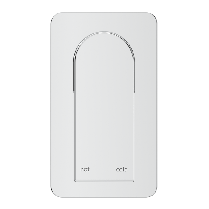 Beki Chrome Shower Mixer - Square Plate - Trim Kit Only