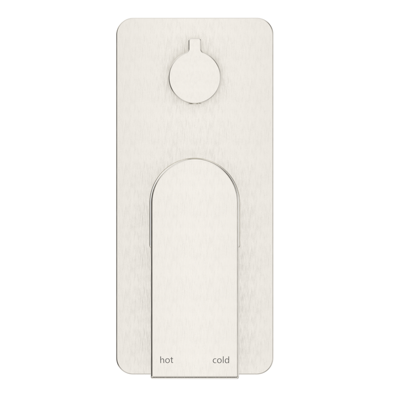 Beki Brushed Nickel Shower Mixer Diverter - 1P - Trim Kit Only