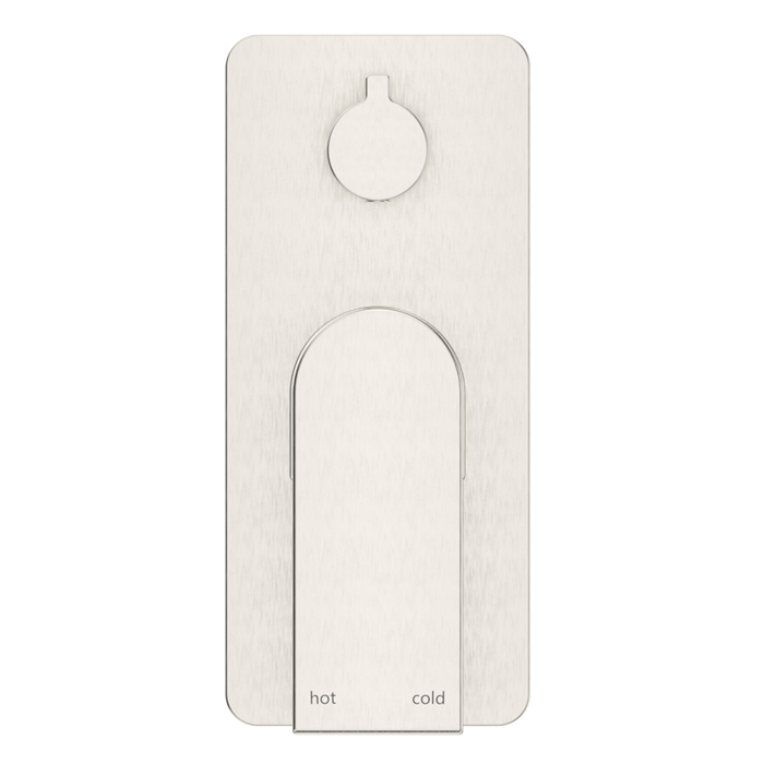 Beki Brushed Nickel Shower Mixer Diverter - 1P - Trim Kit Only
