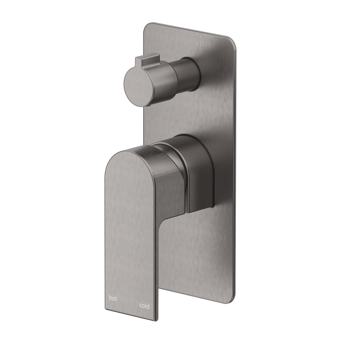 Beki Gun Metal Shower Mixer Diverter - 1P - Trim Kit Only