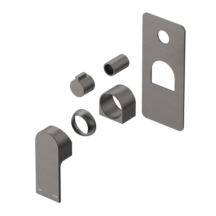 Beki Gun Metal Shower Mixer Diverter - 1P - Trim Kit Only