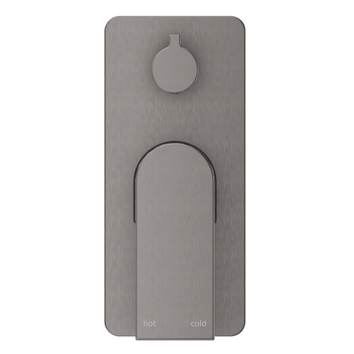 Beki Gun Metal Shower Mixer Diverter - 1P - Trim Kit Only