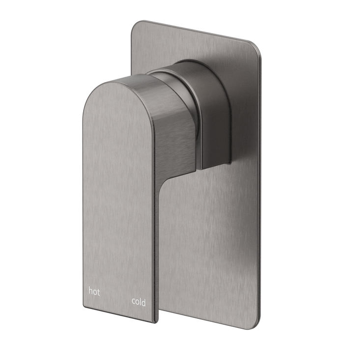 Beki Gun Metal Shower Mixer - Square Plate - Trim Kit Only