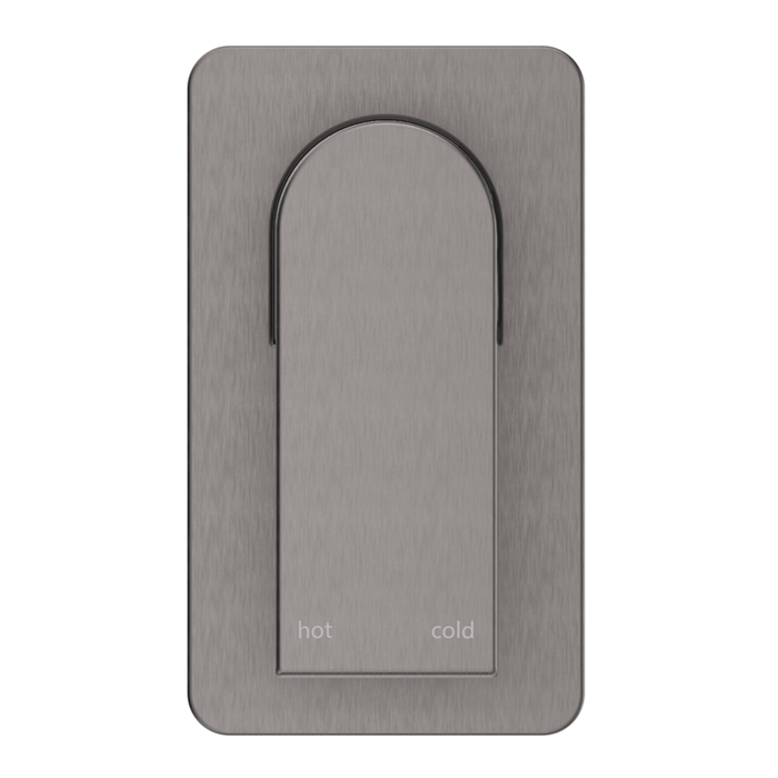 Beki Gun Metal Shower Mixer - Square Plate - Trim Kit Only