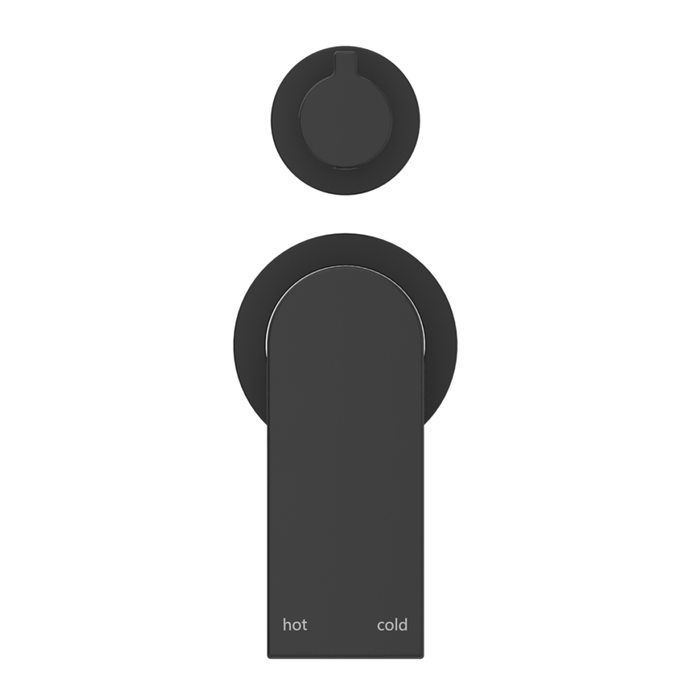 Beki Matte Black Shower Mixer Diverter - 2P - Trim Kit Only