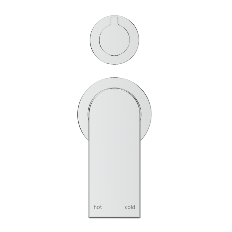 Beki Chrome Shower Mixer Diverter - 2P - Trim Kit Only