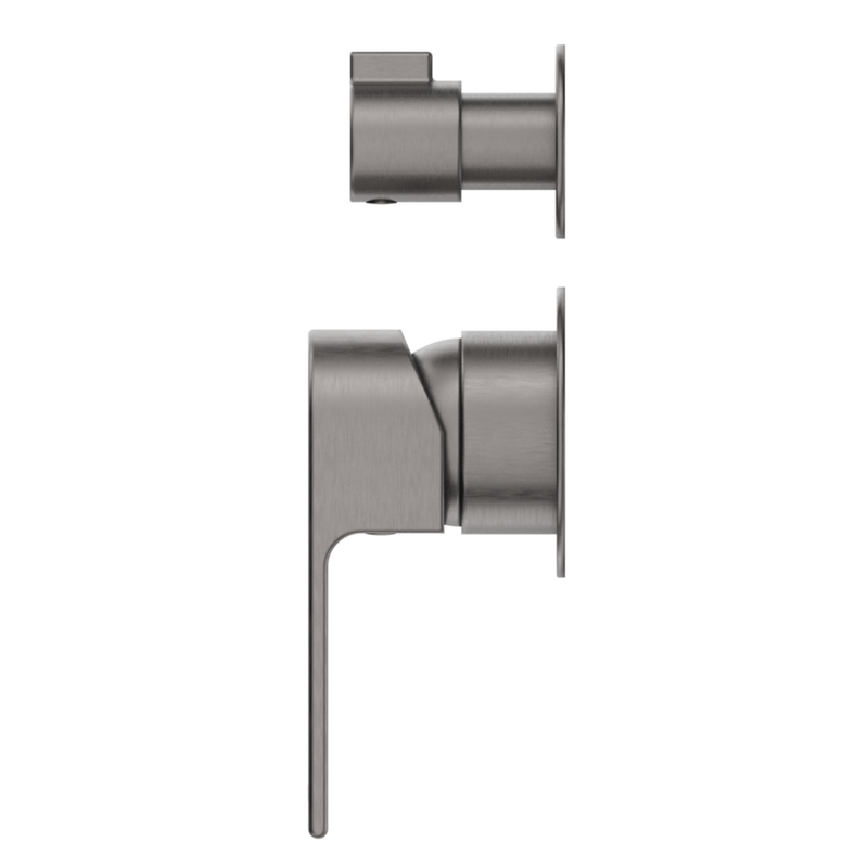 Beki Gun Metal Shower Mixer Diverter - 2P - Trim Kit Only