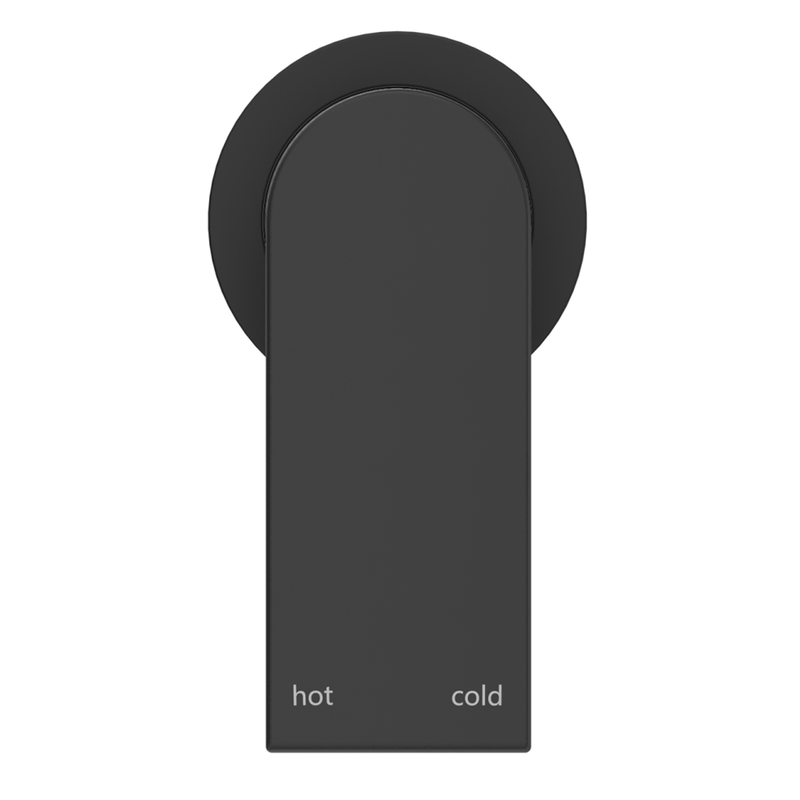 Beki Matte Black Shower Mixer - Round Plate - Trim Kit Only