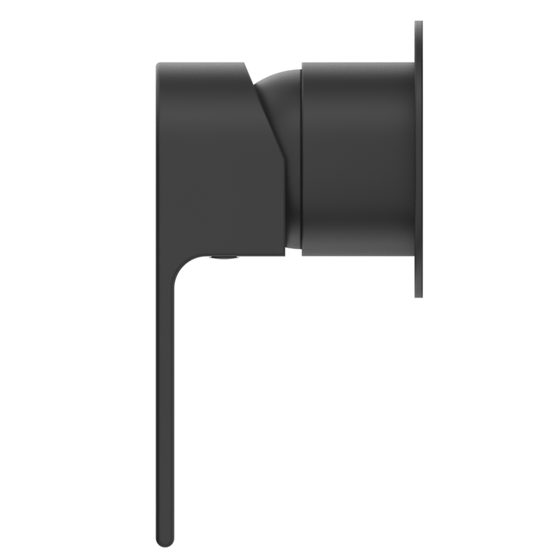Beki Matte Black Shower Mixer - Round Plate - Trim Kit Only