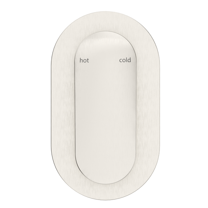 Lantra Brushed Nickel Shower Mixer - Oval Plate - Trim Kit Only