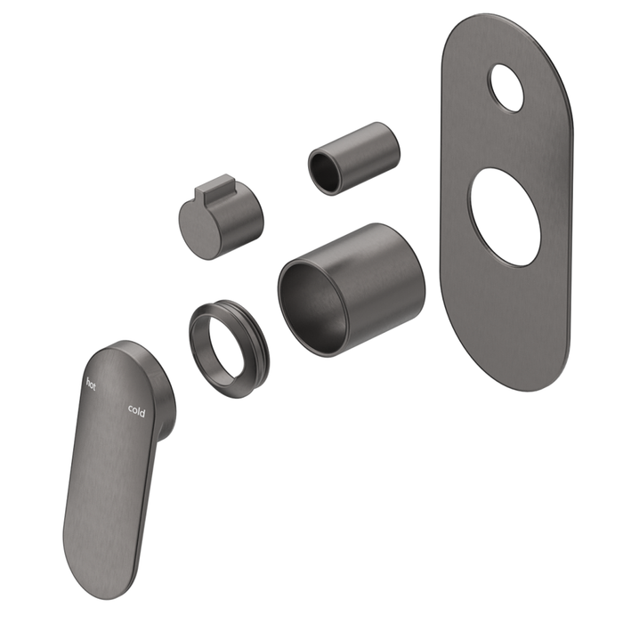 Lantra Gun Metal Shower Mixer Diverter - 1P - Trim Kit Only