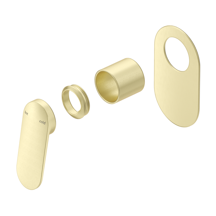 Lantra French Gold Shower Mixer - Oval Plate - Trim Kit Only