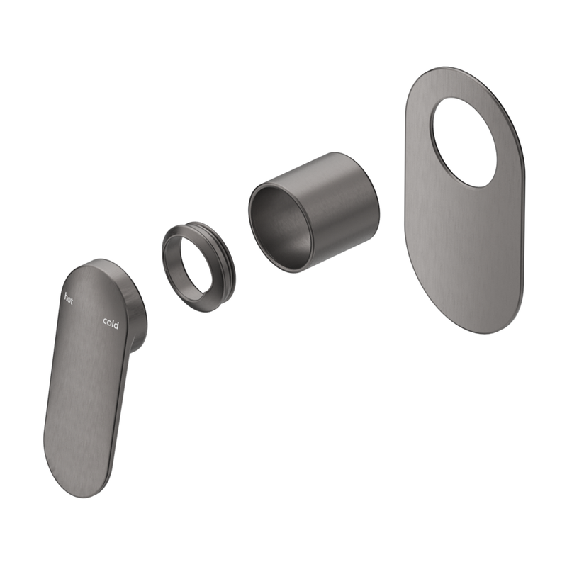 Lantra Gun Metal Shower Mixer - Oval Plate - Trim Kit Only