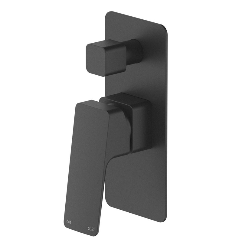 Tiago Matte Black Shower Mixer Diverter - Trim Kit Only