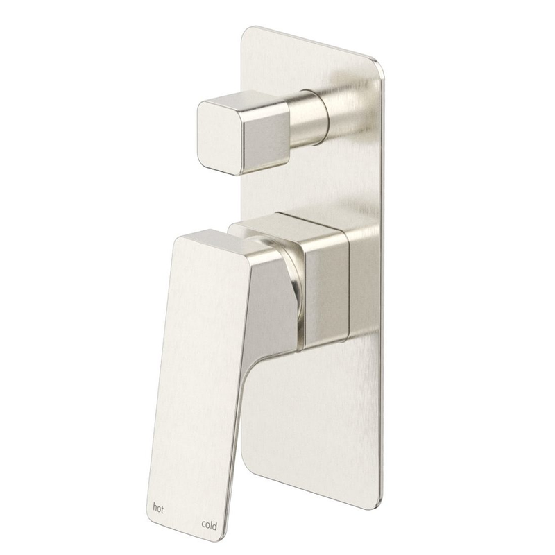 Tiago Brushed Nickel Shower Mixer Diverter - Trim Kit Only