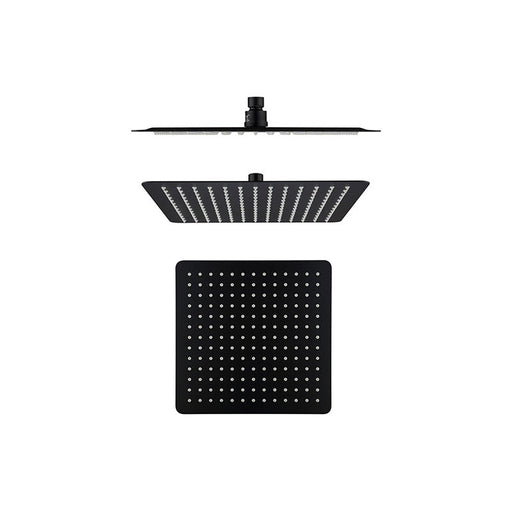 Beki / Tiago Matte Black Shower Head - 300mm - Acqua Bathrooms