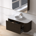 Siena 1200 Curved Fluted Black Walnut Wall Hung Vanity - Acqua Bathrooms