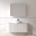 Siena 1200 Curved Fluted Matte White Wall Hung Vanity - Acqua Bathrooms