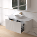 Siena 1200 Curved Fluted Matte White Wall Hung Vanity - Acqua Bathrooms