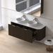 Siena 1500 Curved Double Fluted Black Walnut Wall Hung Vanity - Acqua Bathrooms