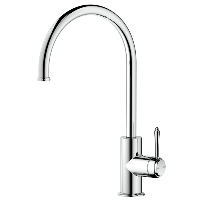 Mica Chrome Heritage Gooseneck Sink Mixer