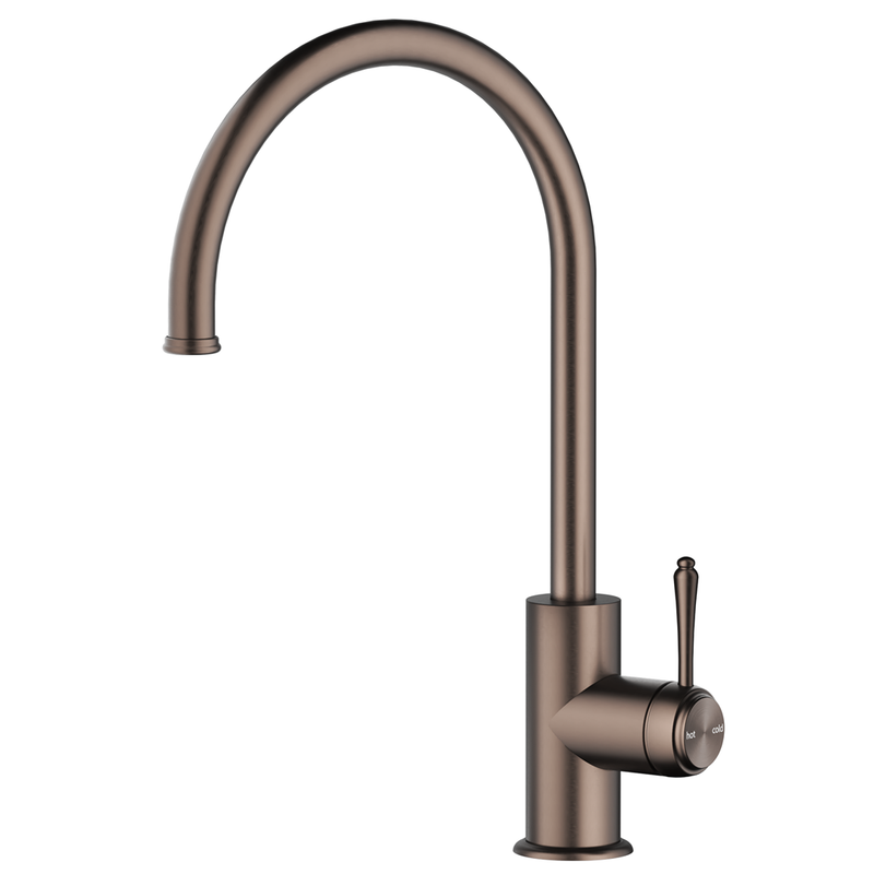 Mica Dusk Bronze Heritage Gooseneck Sink Mixer