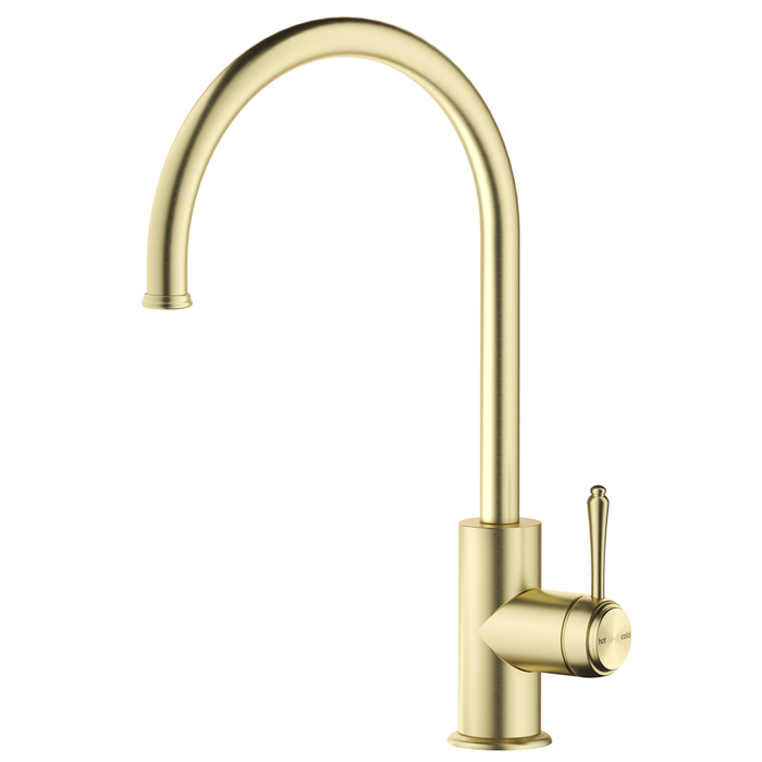 Mica French Gold Heritage Gooseneck Sink Mixer