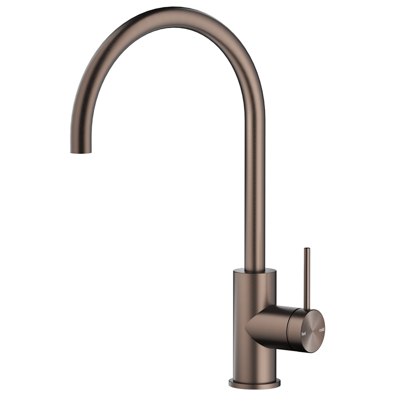 Mica Dusk Bronze Gooseneck Sink Mixer