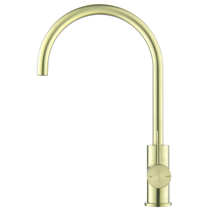 Mica French Gold Gooseneck Sink Mixer