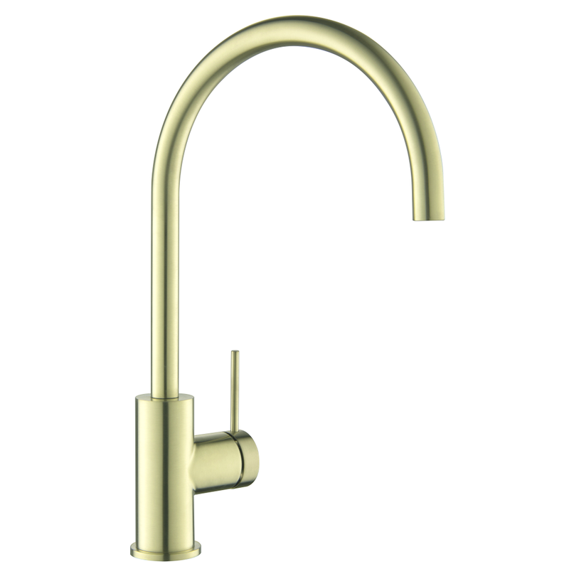 Mica French Gold Gooseneck Sink Mixer