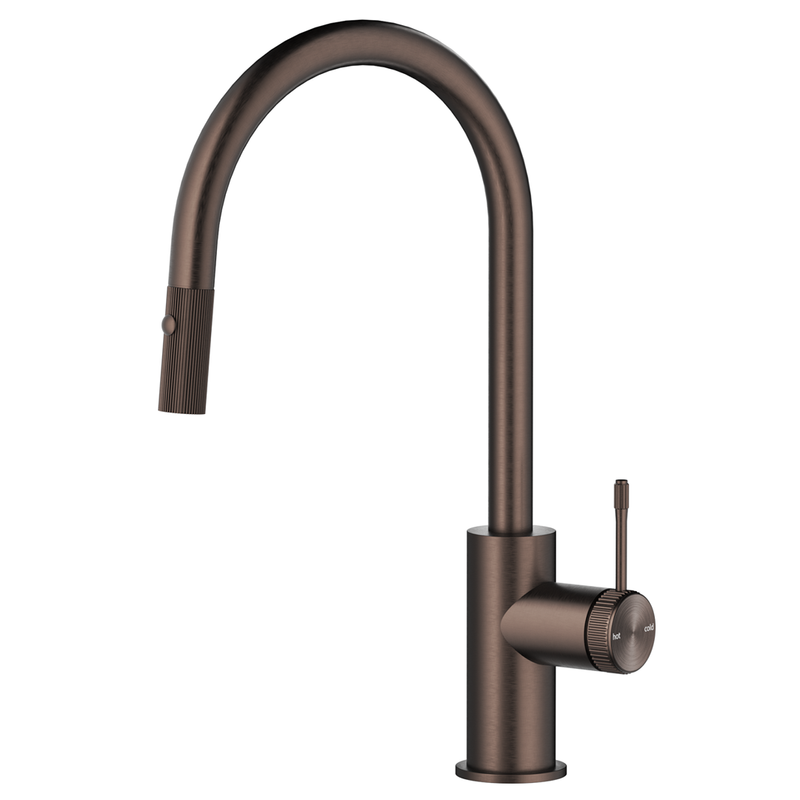Mica Dusk Bronze Fluted Pull-Out Sink Mixer