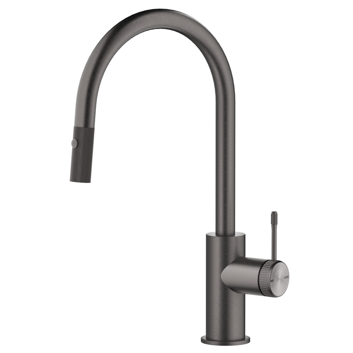 Mica Gun Metal Fluted Pull-Out Sink Mixer