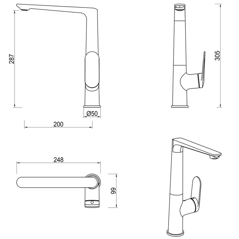 Lantra French Gold Sink Mixer
