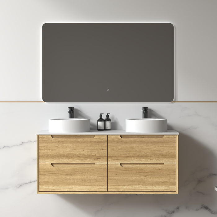 Solena 1200mm Sand Oak Double Wall Hung Vanity