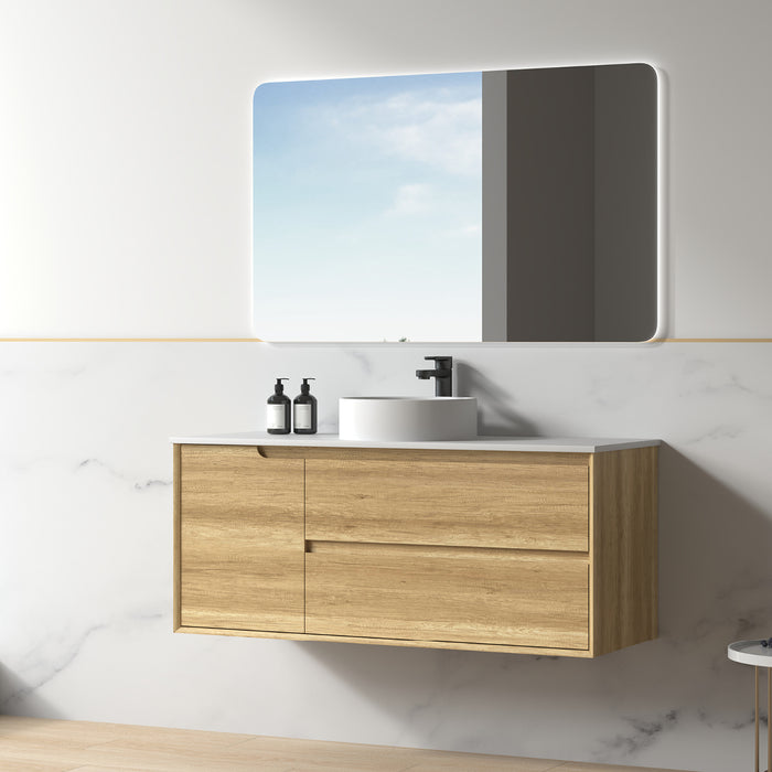 Solena 1200mm Sand Oak Wall Hung Vanity