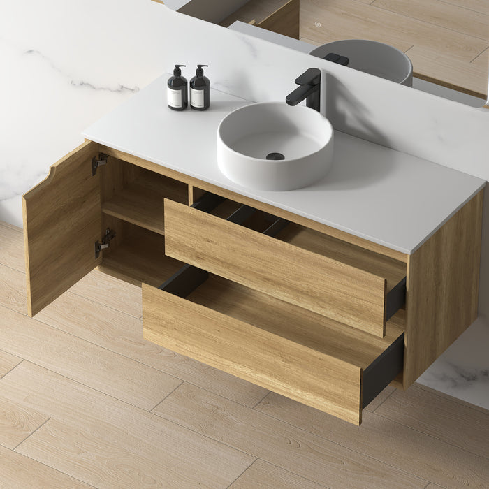Solena 1200mm Sand Oak Wall Hung Vanity