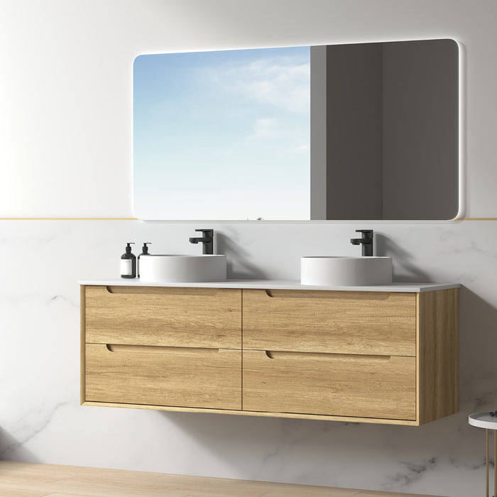 Solena 1500mm Sand Oak Wall Hung Vanity