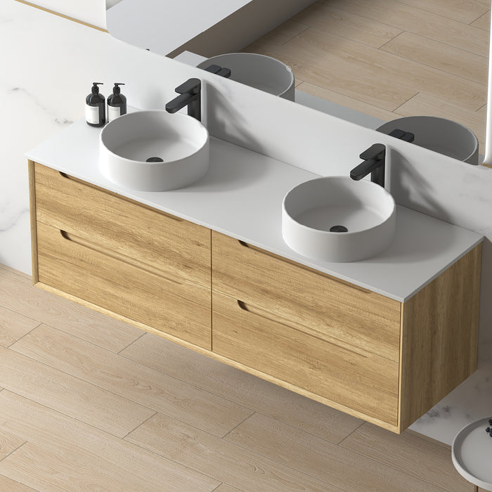 Solena 1500mm Sand Oak Wall Hung Vanity